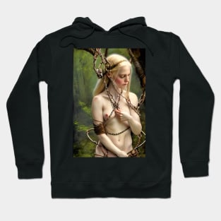 Elven Forest Princess in Bondage Chains NSFW AI Art Hoodie